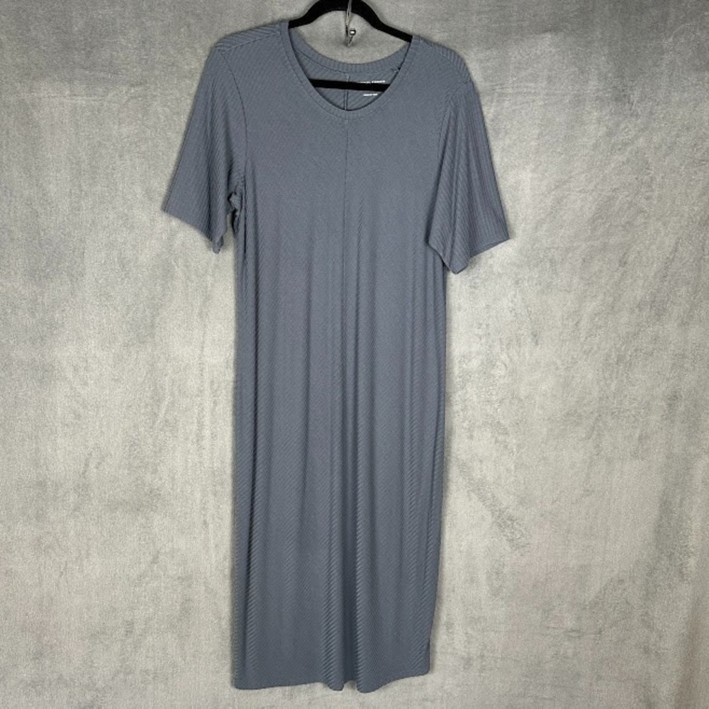 Universal Standard Dress Womens Small Blue Gray Ribbed Minimalist Lagenlook